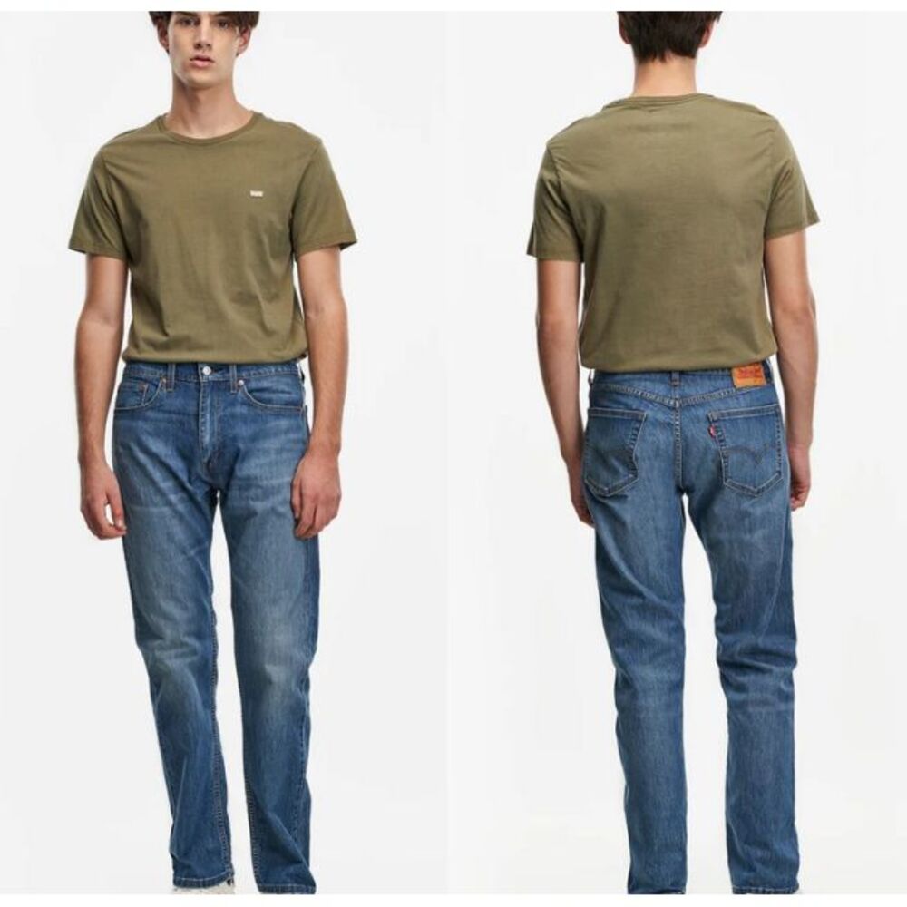 Levi's Men's 505 High Rise Straight Denim Jeans Size 36x34 Blue Medium Wash